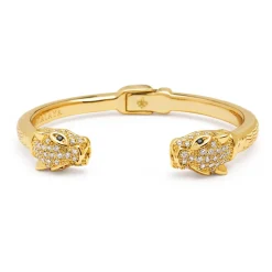 Gold CZ Panther Armreif