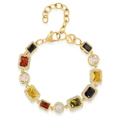Gold Gemstone Bracelet