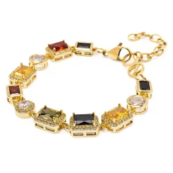 Gold Gemstone Bracelet