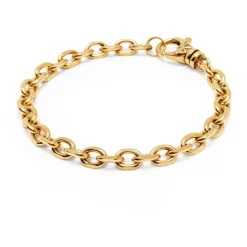 Gold 6mm Cable Chain Armband