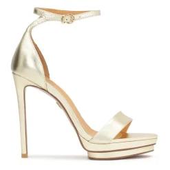 Goldene Plateausandalen