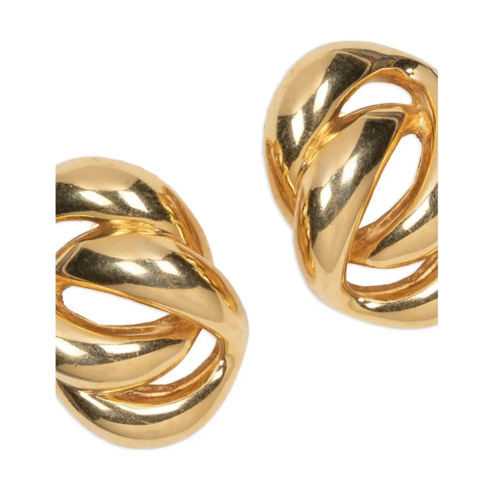 Goldfarbene Asymmetrische Messing Ohrringe