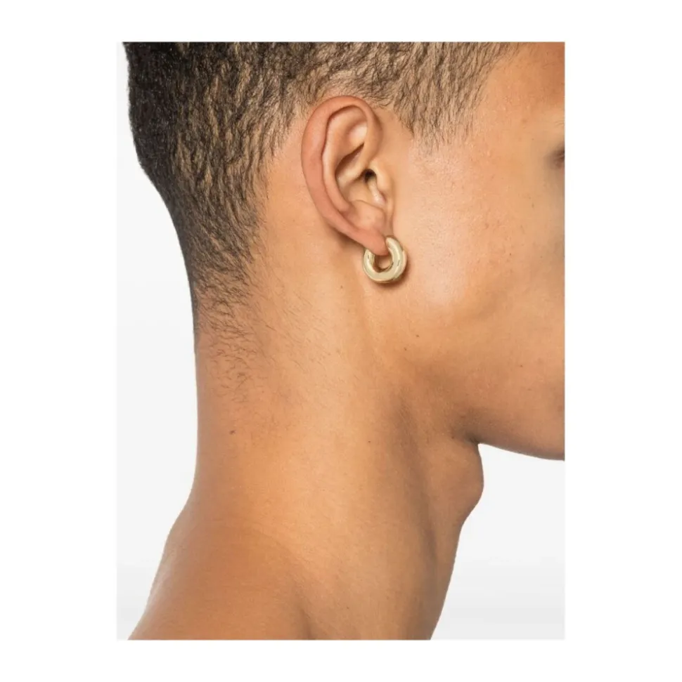Goldfarbene Sterling Silber Creolen