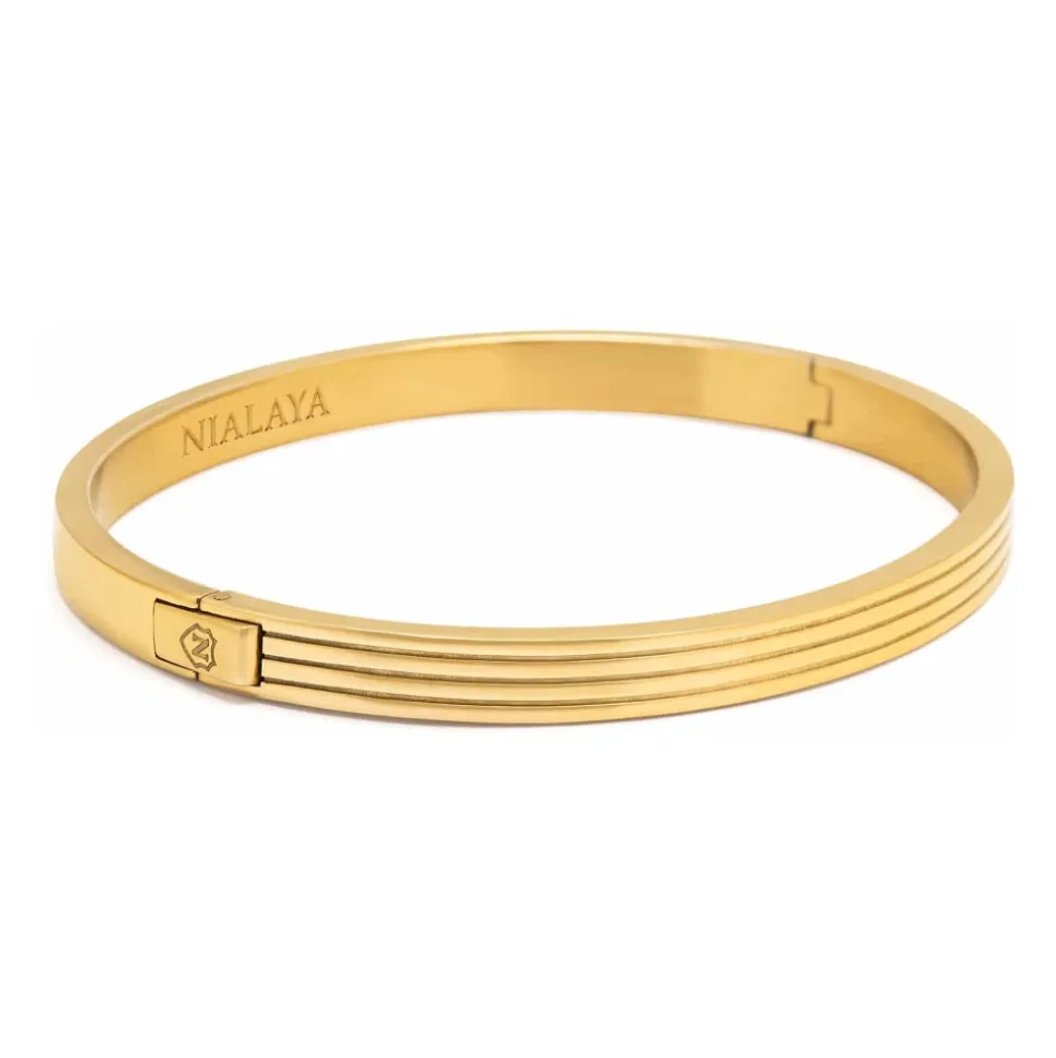 Goldfarbenes Gentleman Armreif