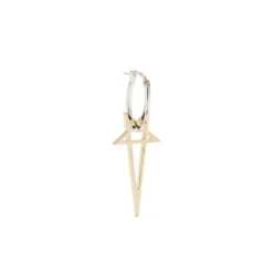 Gold/Silber Pentagramm Ohrring