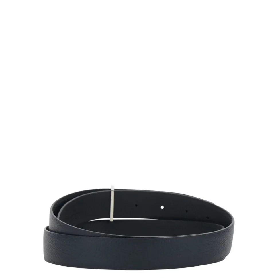 Grain Leather Slim T Reversible Belt