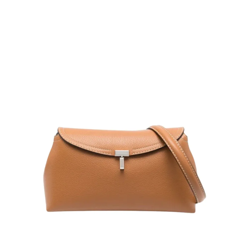 Grained Leather Clutch