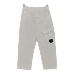 Graue Cordhose mit Cargotaschen