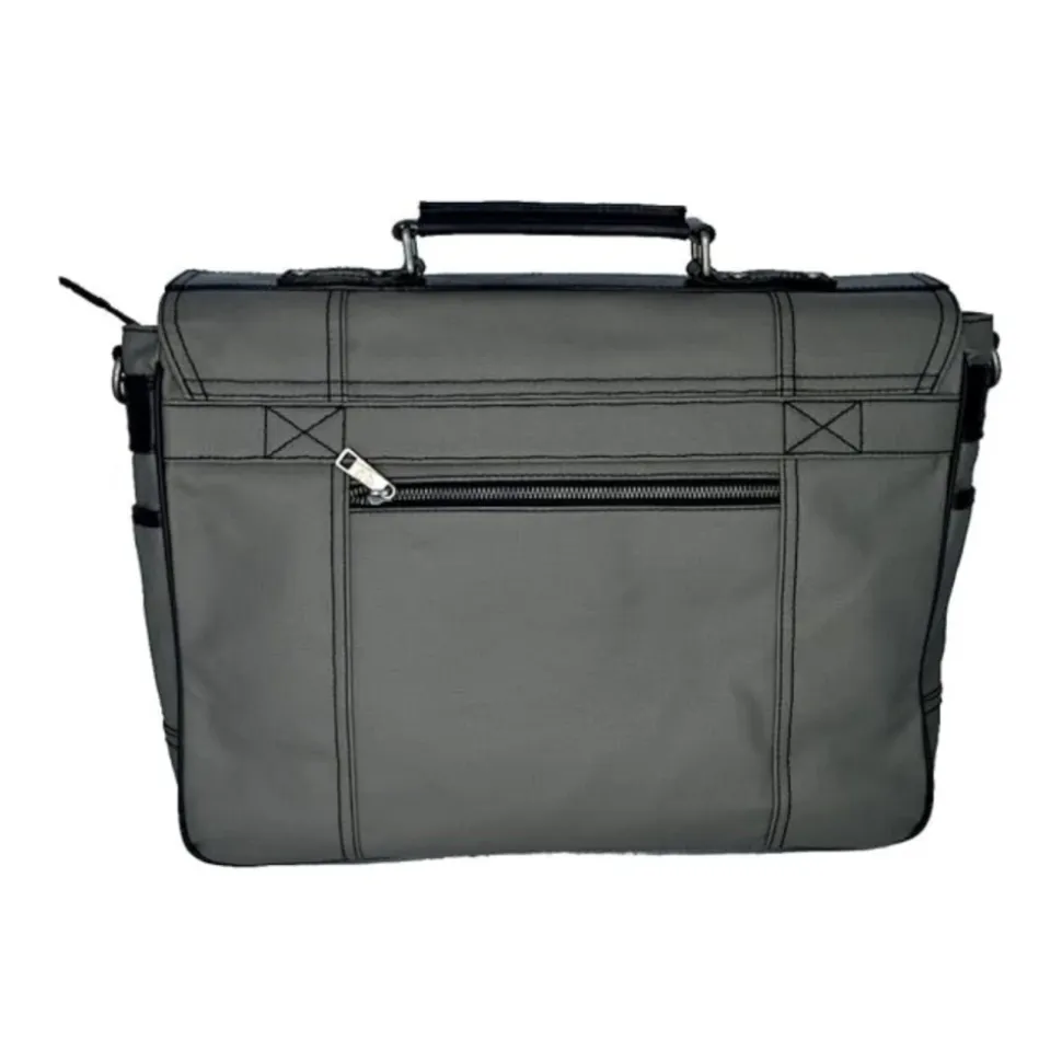 Graue Messenger Bag Aktentasche