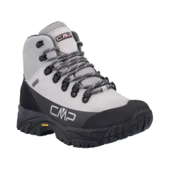 Graue Sneakers Wasserdichtes Leder Vibram Sohle