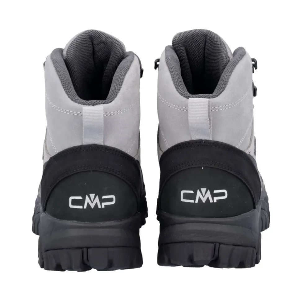 Graue Sneakers Wasserdichtes Leder Vibram Sohle