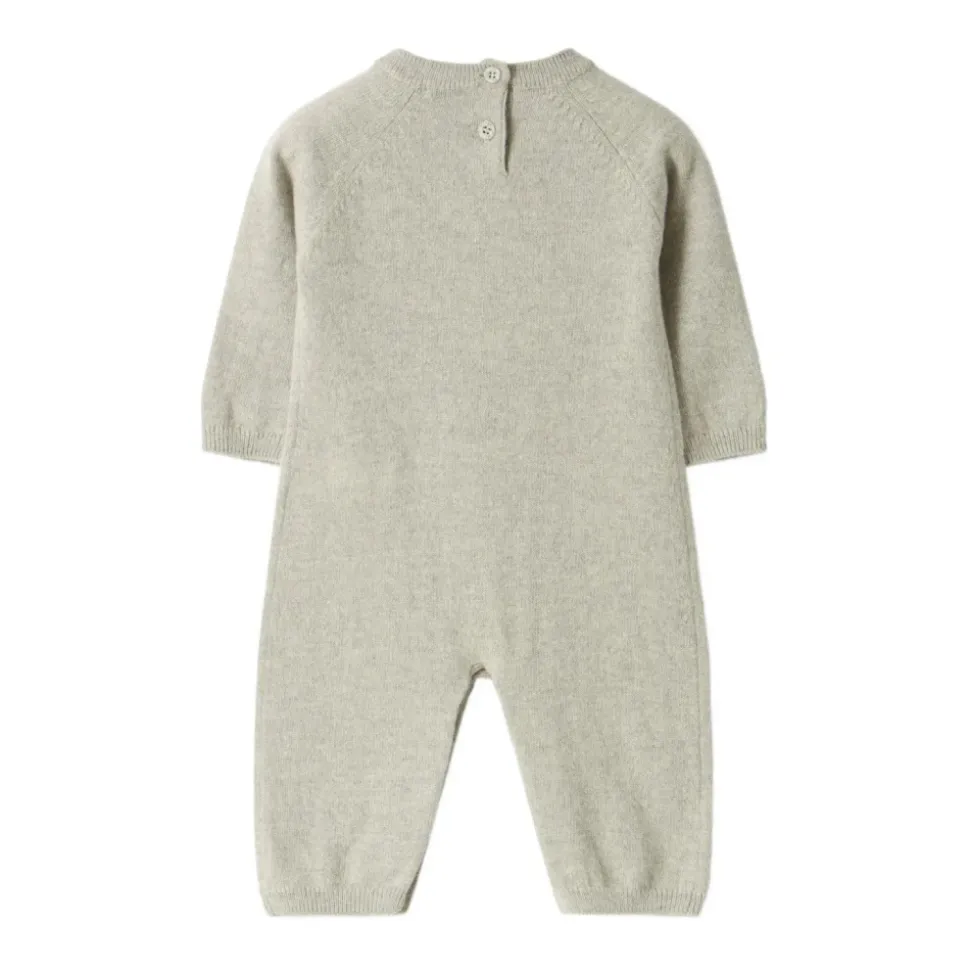 Grauer Merinowoll-Teddybär-Kleid