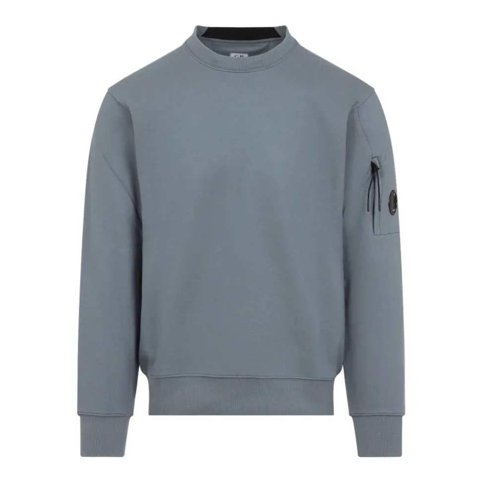 Graues Sweatshirt mit Reißverschlusstasche