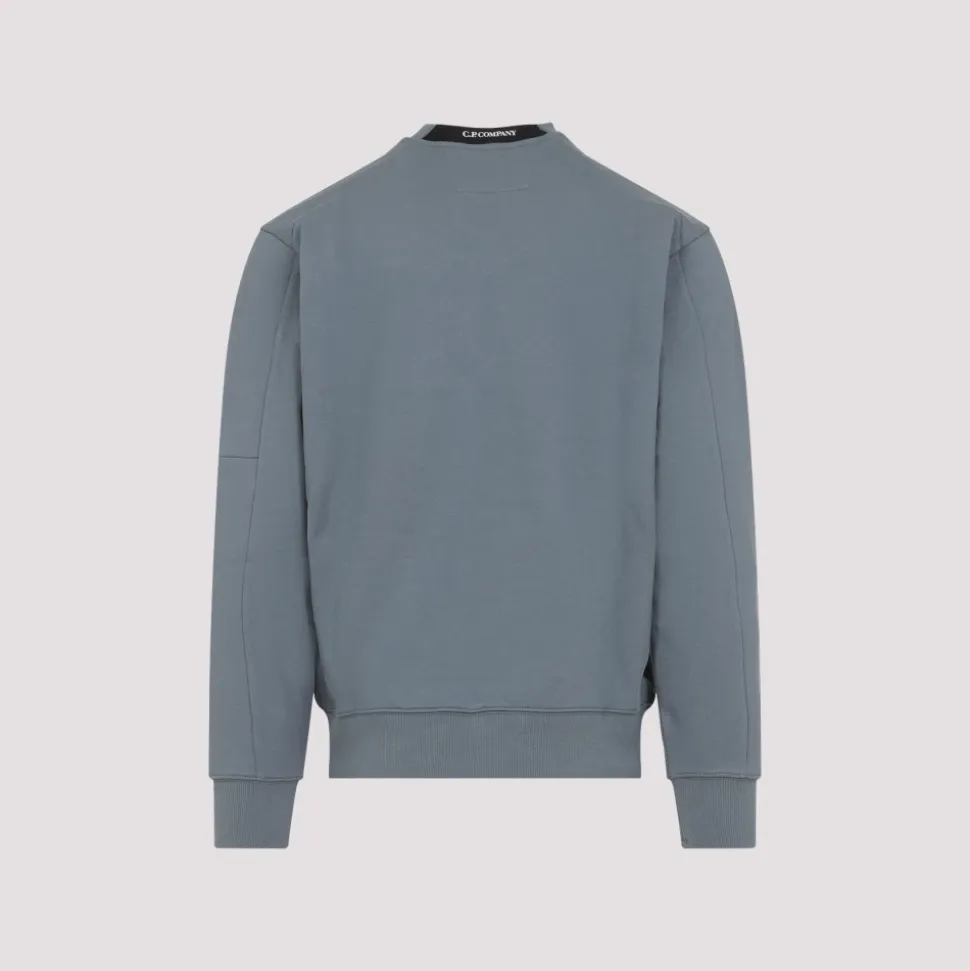 Graues Sweatshirt mit Reißverschlusstasche