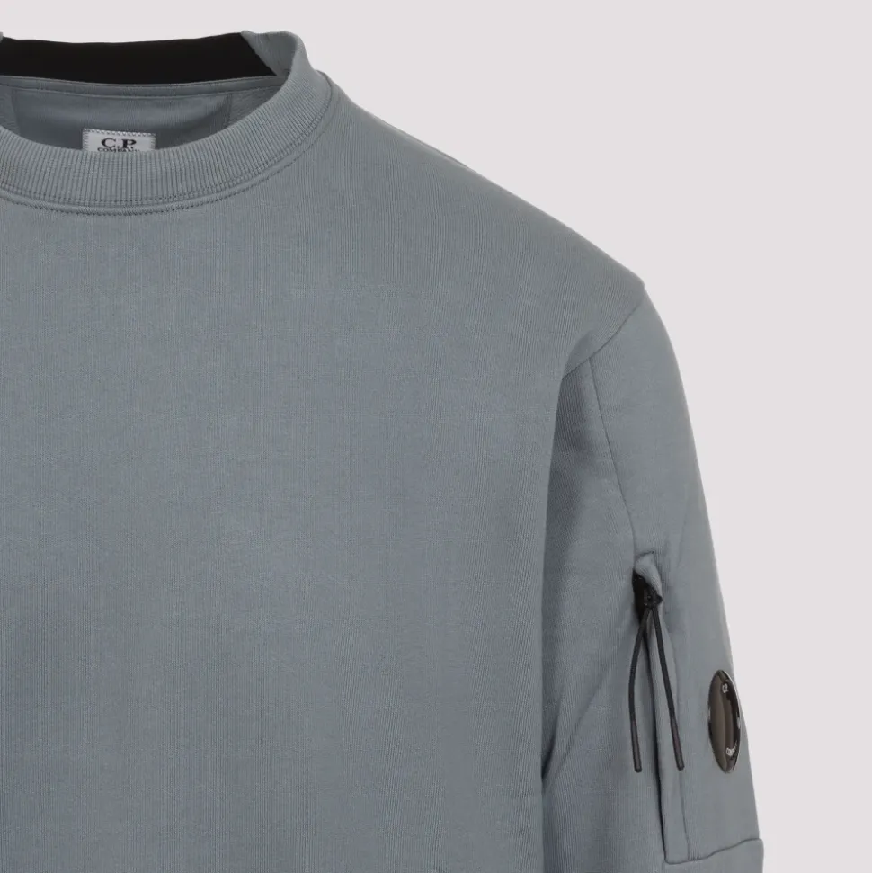 Graues Sweatshirt mit Reißverschlusstasche