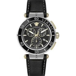 GRECA Chronograph Lederarmbanduhr