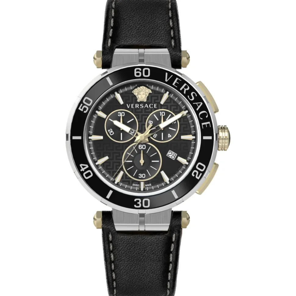 GRECA Chronograph Lederarmbanduhr