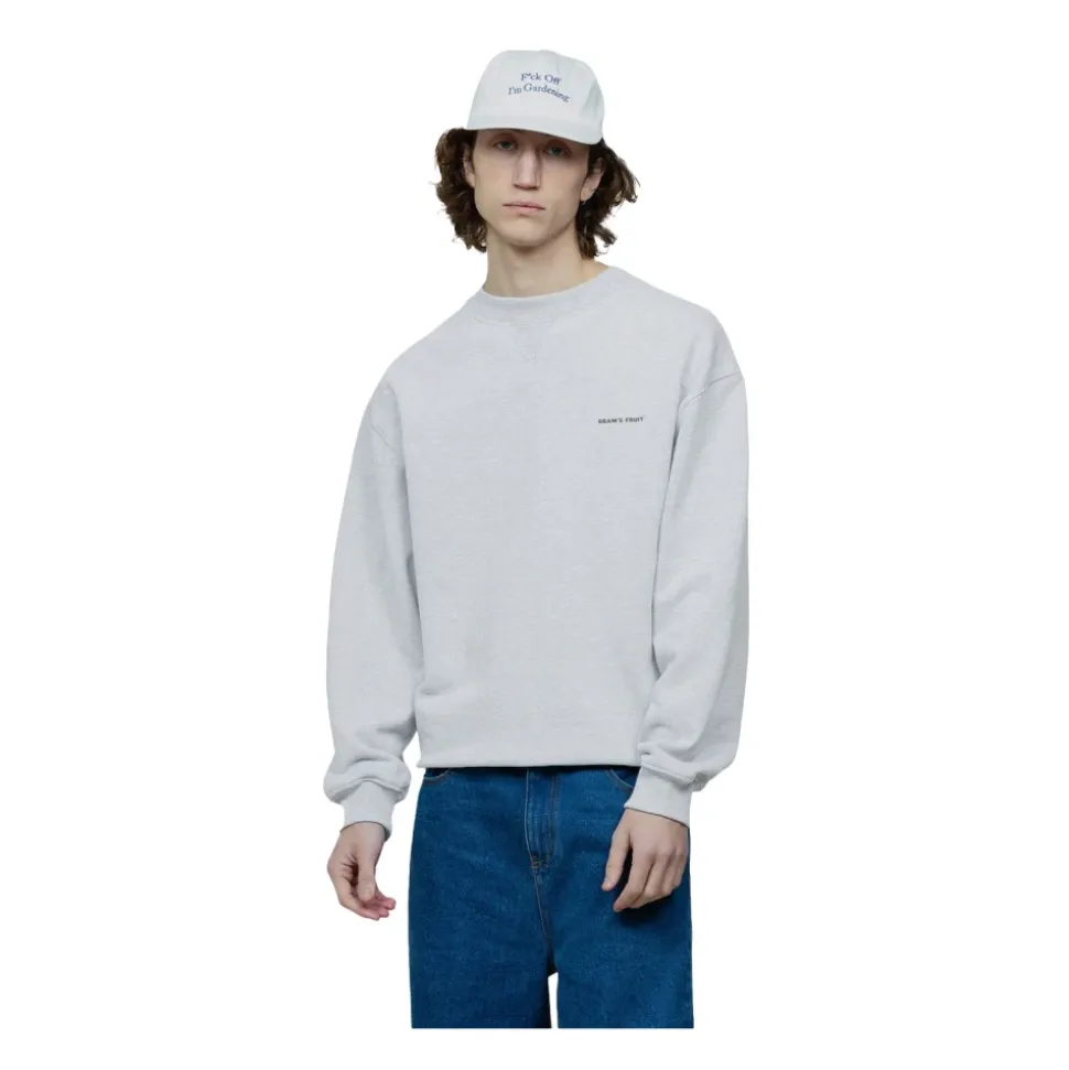 Grey Eyelet Crewneck for Style Enthusiasts