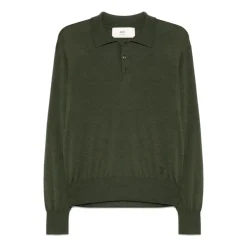 Grüne Gerippte T-shirts und Polos
