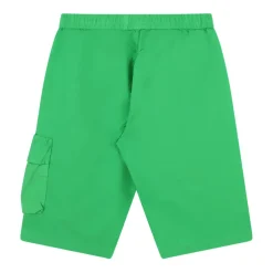 Grüne Kinder-Shorts mit Beintasche