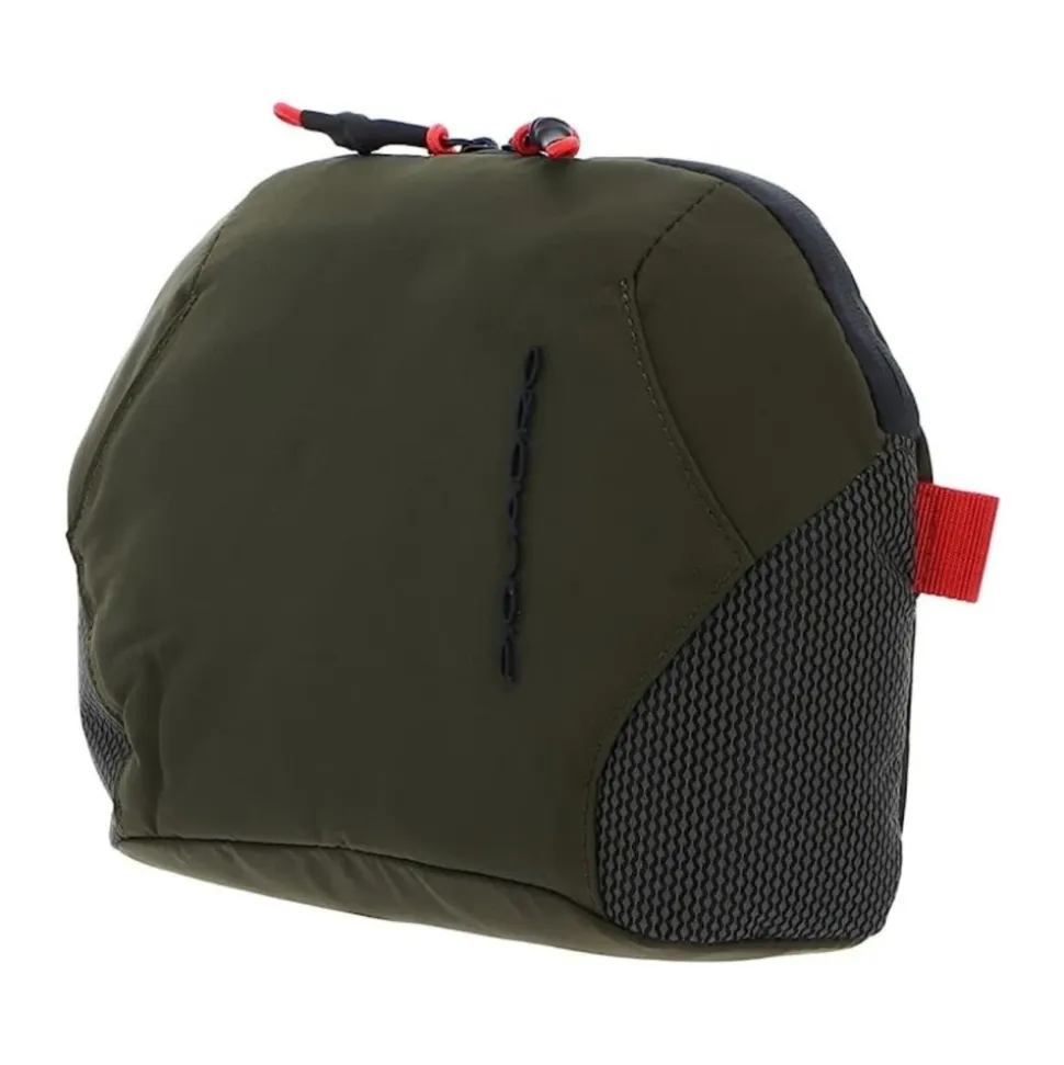 Grüne Leder Unisex Kulturtasche für Reisen