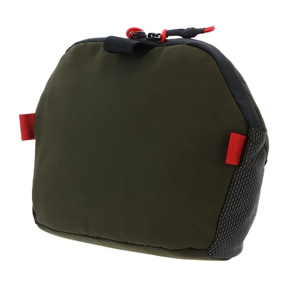 Grüne Leder Unisex Kulturtasche für Reisen
