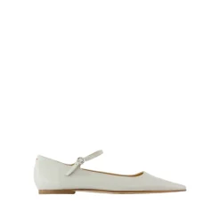 Grüne Lederballerinas - Spitz zulaufende Form