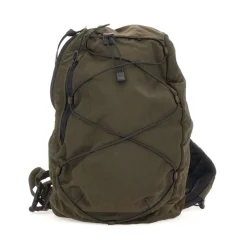 Grüne Schultertasche mit Linsendetail