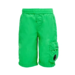 Grüne Shorts mit Beintasche und Logo
