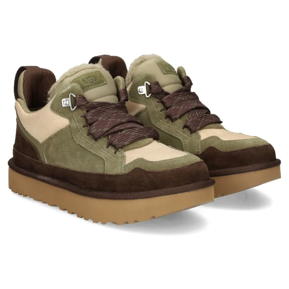 Grüne Sneakers aus Nylon und Wildleder