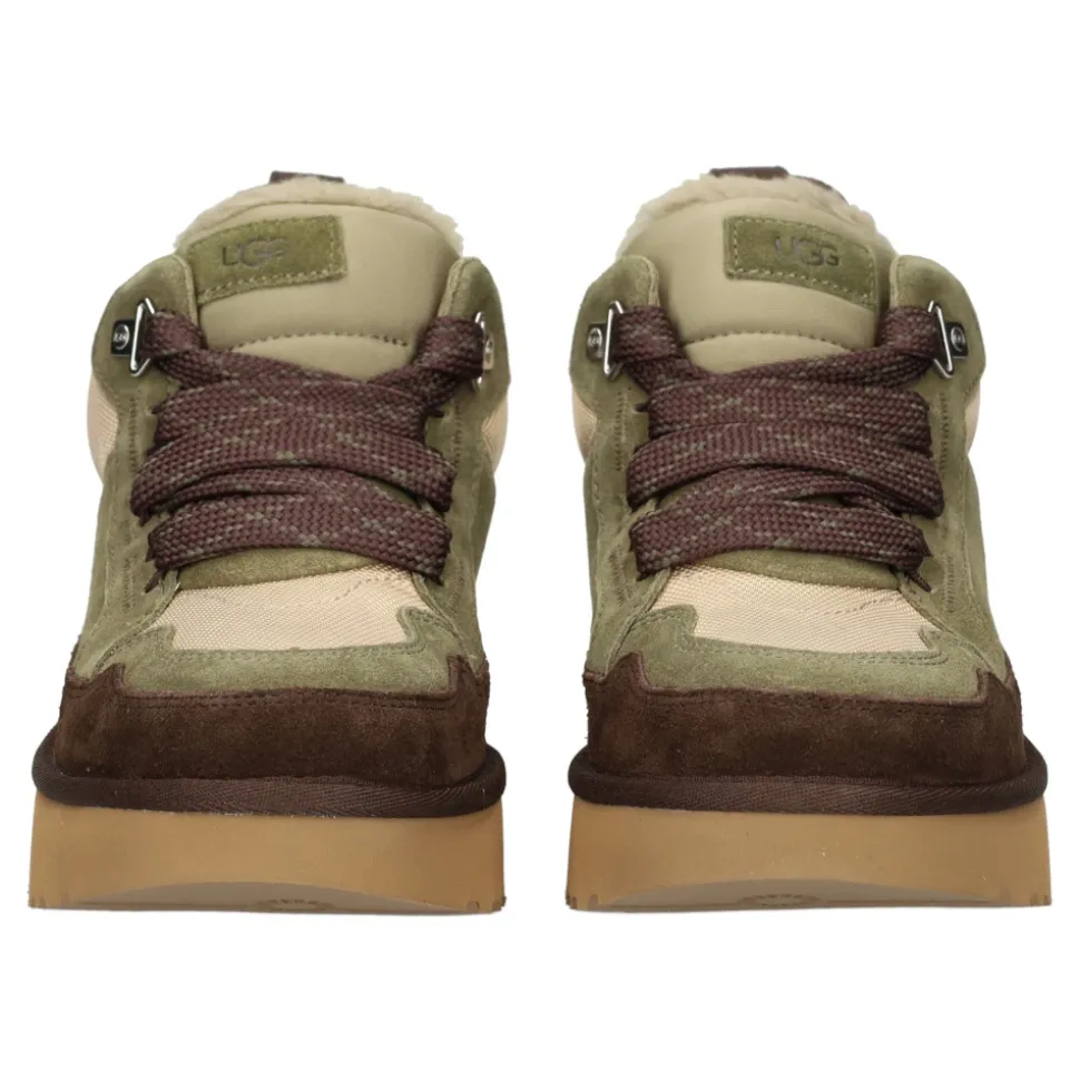 Grüne Sneakers aus Nylon und Wildleder