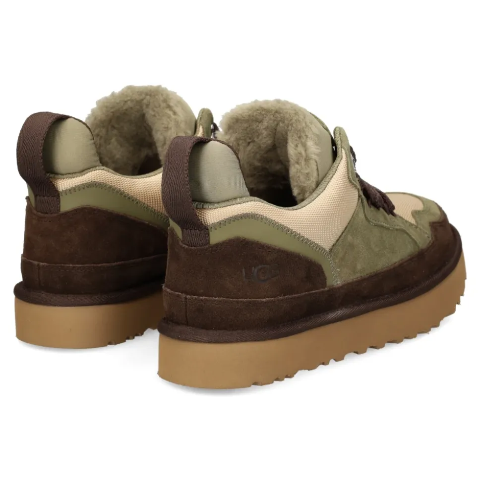 Grüne Sneakers aus Nylon und Wildleder