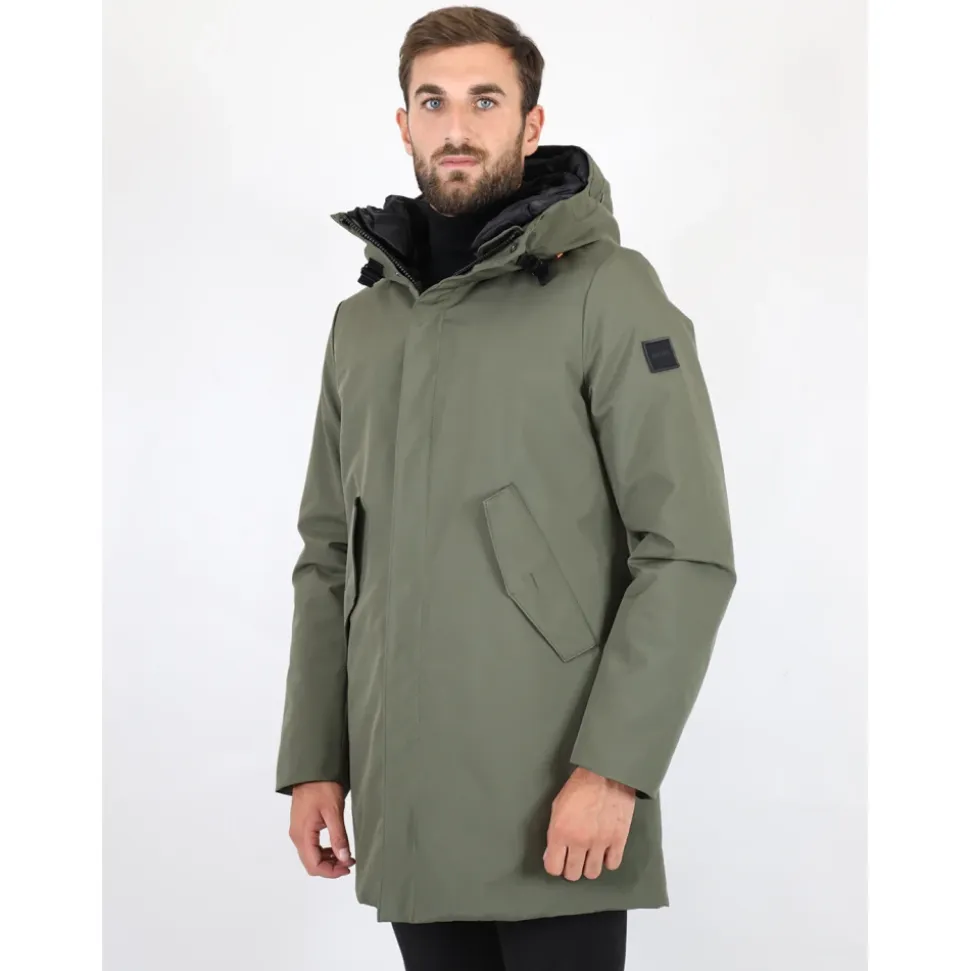 Grüne Technische Parka Jacke