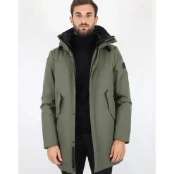 Grüne Technische Parka Jacke