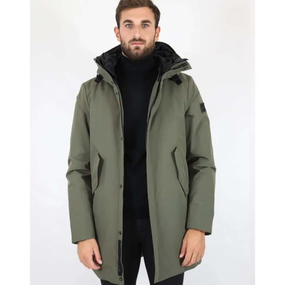 Grüne Technische Parka Jacke