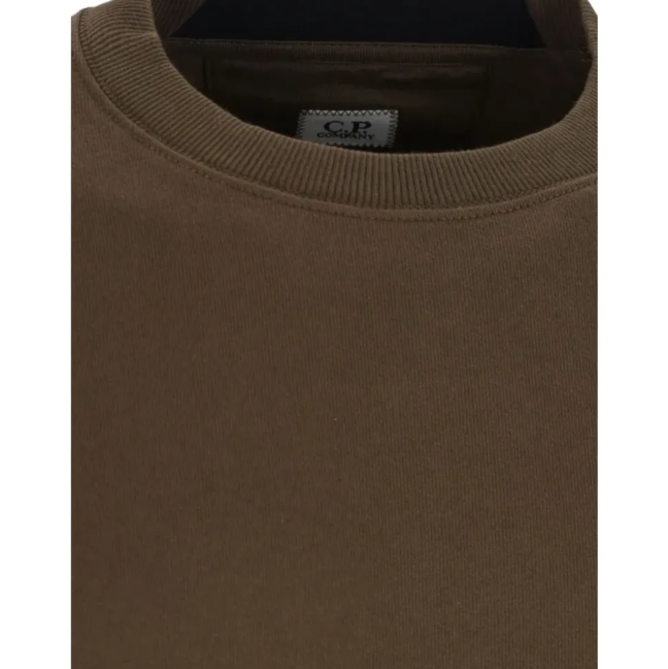 Grüner Crewneck-Sweatshirt mit Reißverschlusstasche