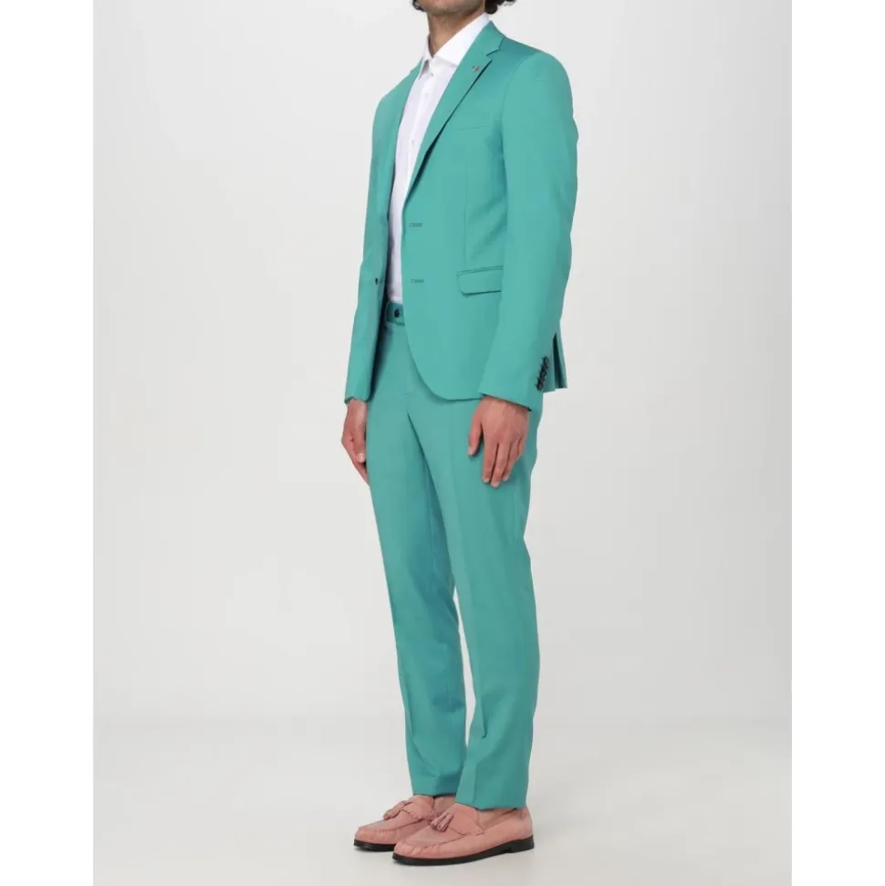 Grüner Slim-Fit Anzug