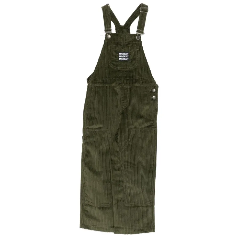 Grünes Kleid mit Taschen