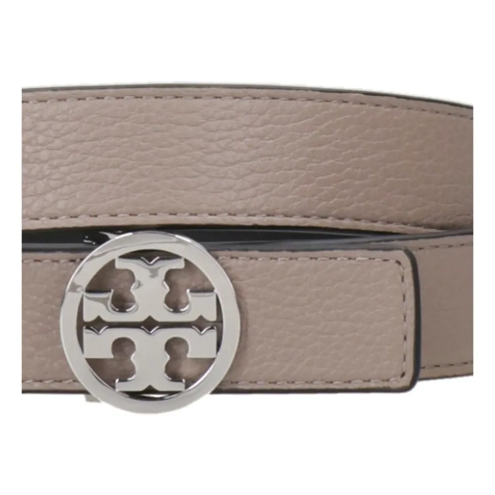 Gürtel aus genarbtem Leder mit Logo-Schnalle