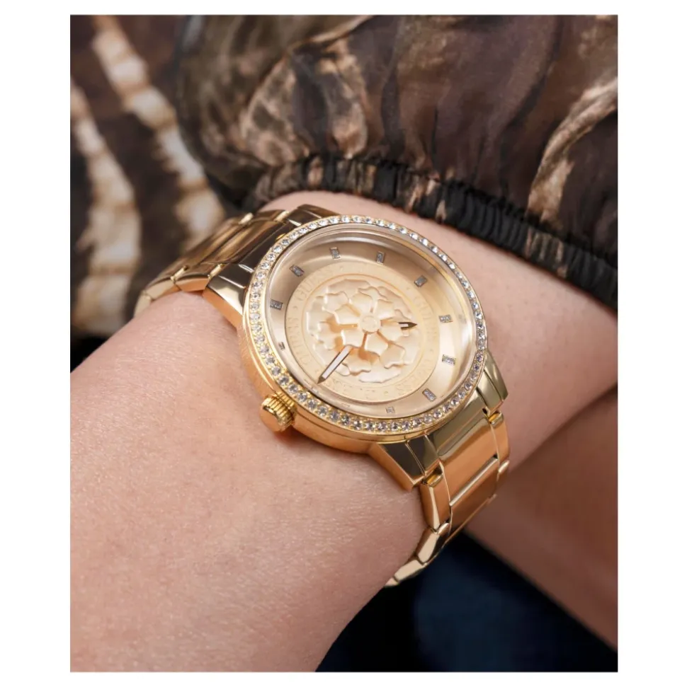 Guess Damen Armbanduhr PETAL gold GW0747L2