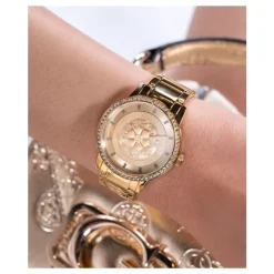 Guess Damen Armbanduhr PETAL gold GW0747L2