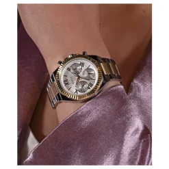 Guess Damen Multifunktionsuhr EQUALITY GW0769L3 Silber und Gold