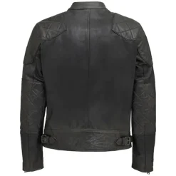 Hand Waxed Lederjacke in Schwarz