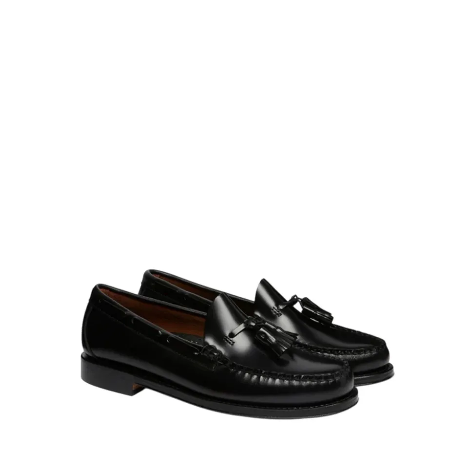 Handgefertigte Braune Lederloafers mit Quaste