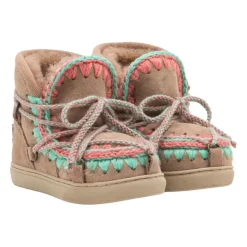 Handgemachte Beige Kinder Eskimo Schuhe