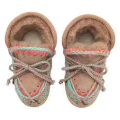 Handgemachte Beige Kinder Eskimo Schuhe