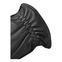 Handgenähte Elchlederhandschuhe mit Kaschmirfutter, Schwarz
