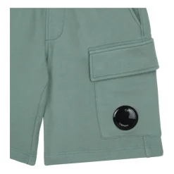 Hellgrüne Track Shorts mit Linsendetail