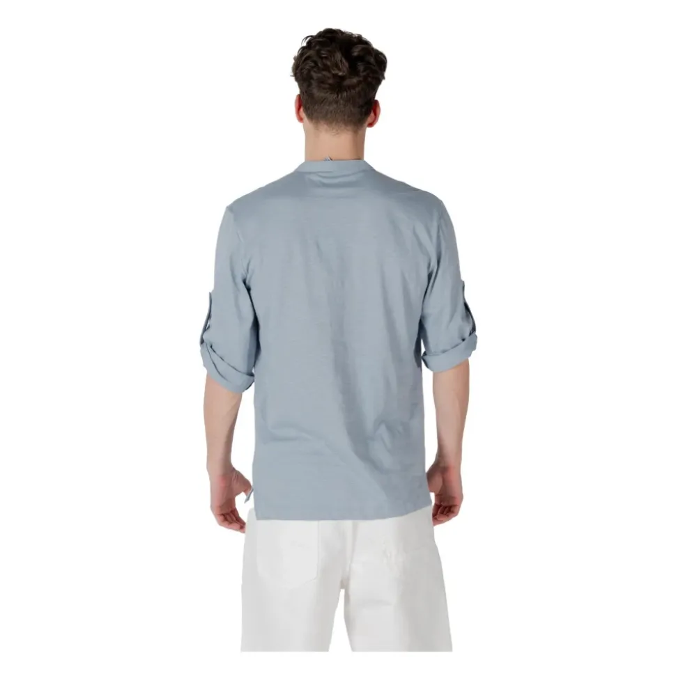 Henley Shirt Casual Top Dreiviertelarm