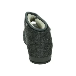 Herren Hausschuhe Grau Stoff Gummisohle